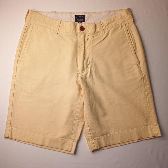 Mens J.Crew Gramercy Shorts Size 29 Yellow Color 9" Inseam 100% Cotton - Picture 1 of 9